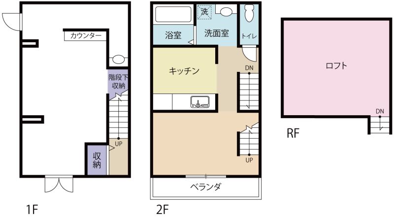 住居付きテナント　間取り