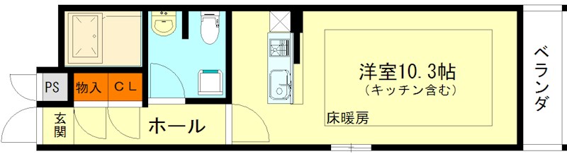 グランコスモ今出川301　間取り