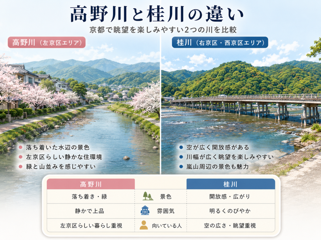高野川と桂川の比較